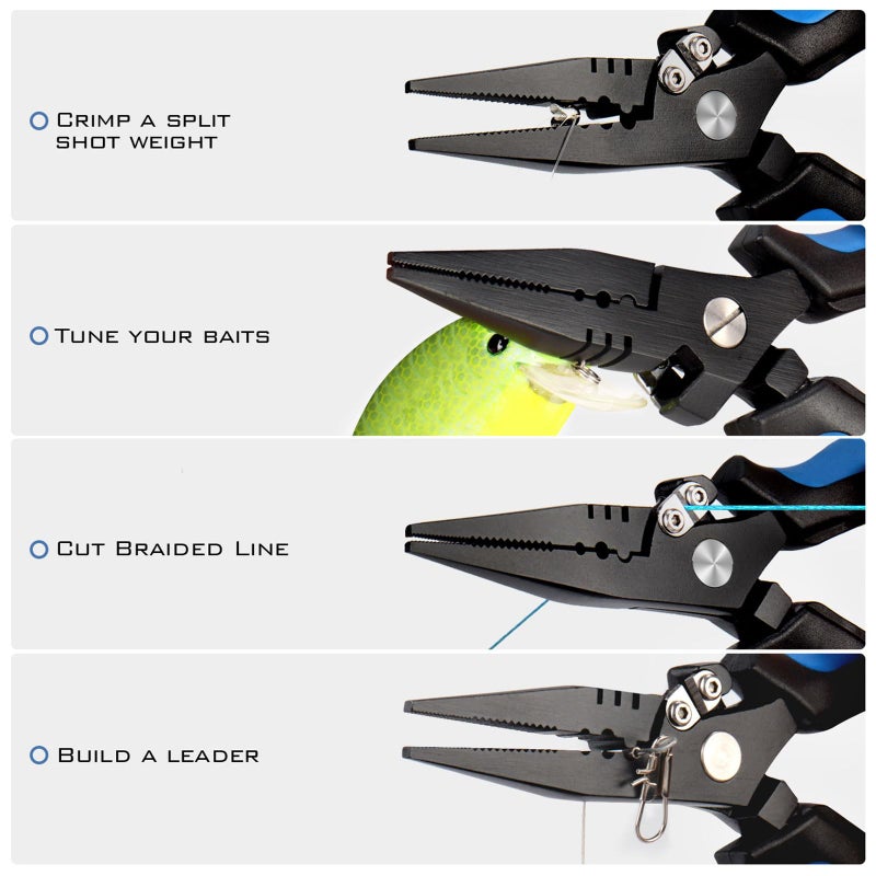 KastKing Intimidator Fishing Pliers, 7 inch Straight Nose with Braid Cutters - Heavy Duty - Image 3